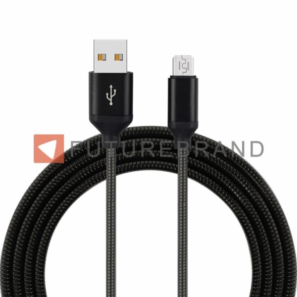 ПРОВОД MICRO-USB HARBER В МЕТАЛЛИЧЕСКОЙ ОПЛЕТКЕ