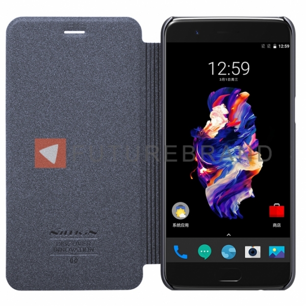 ЧЕХОЛ КНИЖКА NILLKIN SPARKLE LEATHER CASE ДЛЯ ONEPLUS 5