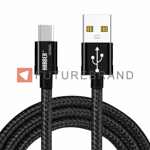 ПРОВОД HARBER TYPE-C С ПОДДЕРЖКОЙ QUICK CHARGE 3.0